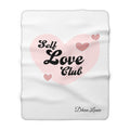 Self Love Club Sherpa Blanket — Pink Heart Cozy Throw