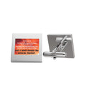 Gold Square Cufflinks with Scripture Quote — Elegant Religious Groom Gift